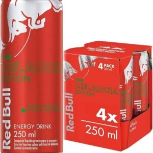 Pack de 4 Latas Red Bull Energético, Melancia, 250 ml