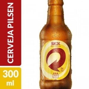 Cerveja Skol 300ml com 24 unidades. Buchudinha Retornável