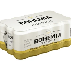 Cerveja Bohemia Puro Malte Lata 269ml (Pack com 15 Und)