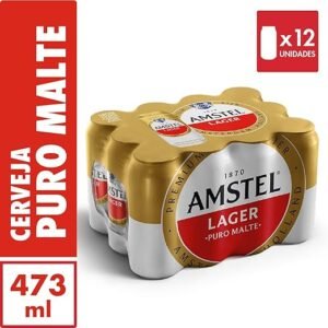 Pack Amstel Cerveja Lager - 12 latas de 473ml